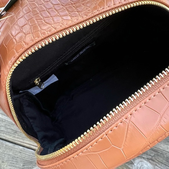 NWT Wild Fable Caramel Brown Crocodile Skin Backpack Purse - Picture 8 of 15
